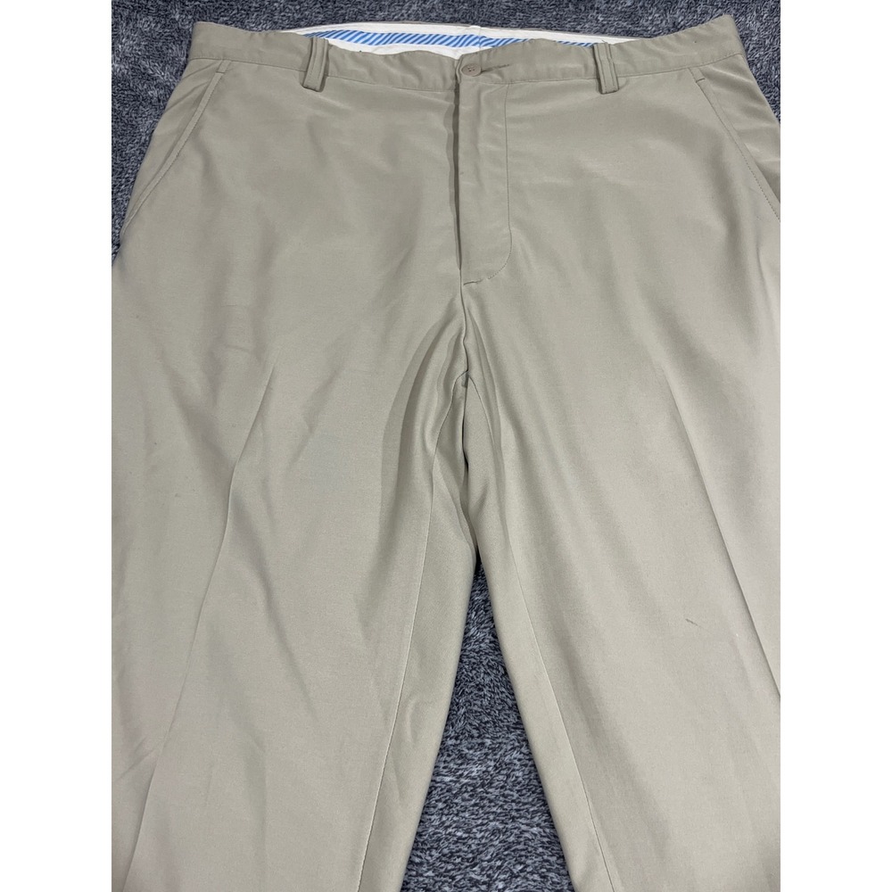 FootJoy Mens Performance Golf Pants Khaki Tan Stretch Straight Leg Waist 37